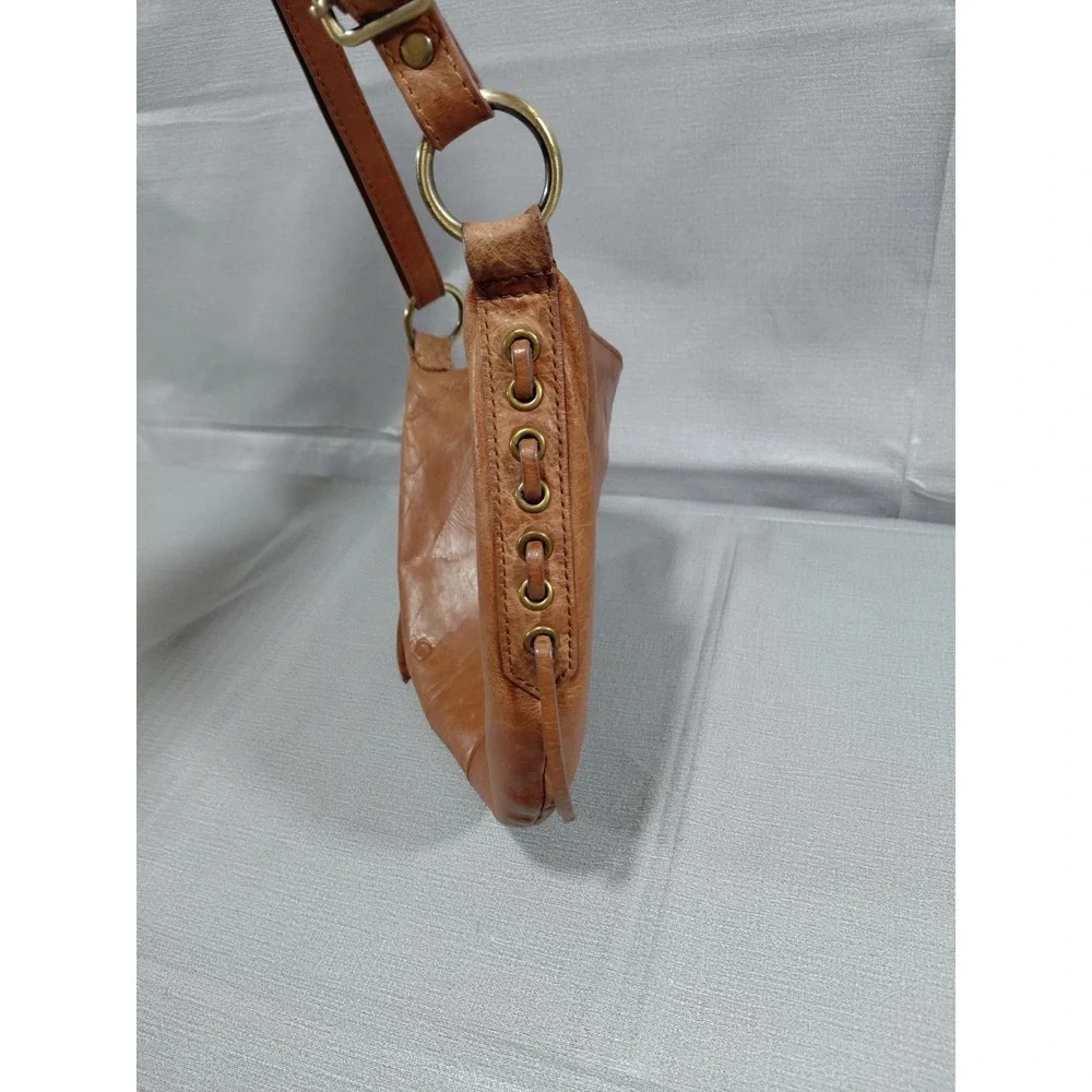 Born Hobo Shoulder Bag Brown Adjustable Strap Lace Up Sides